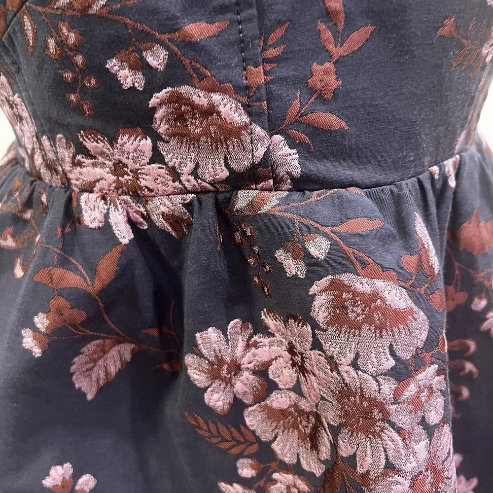Free People Matilda Mini Dress Fit and Flare Floral Size Medium Strapless‎ NEW